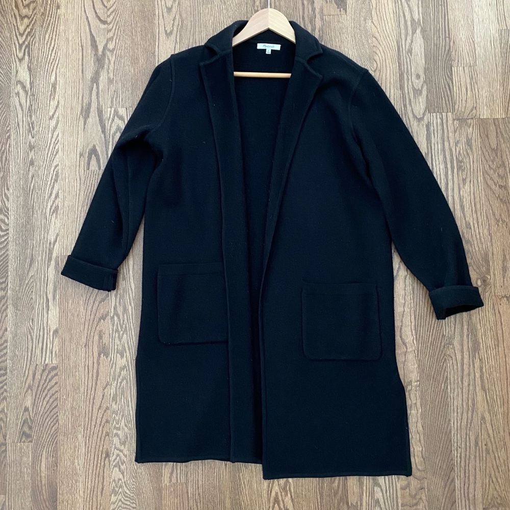 Madewell Black Open-Front Cardigan